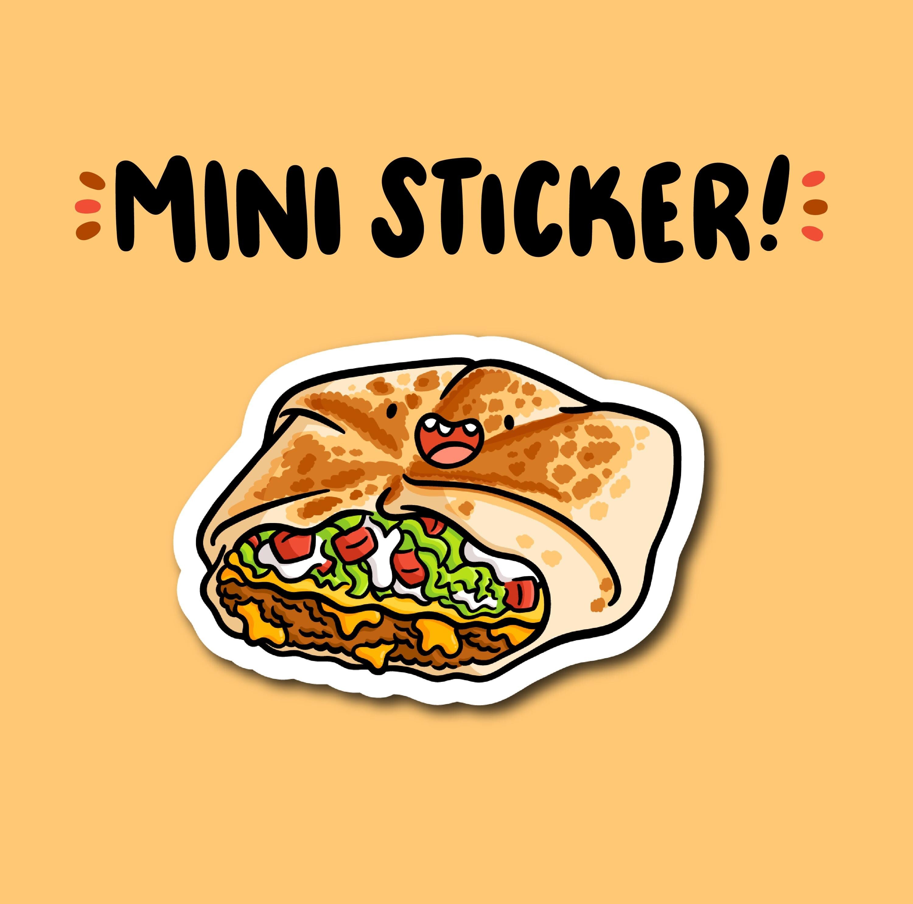 Crunchy Taco Wrap Mini Sticker