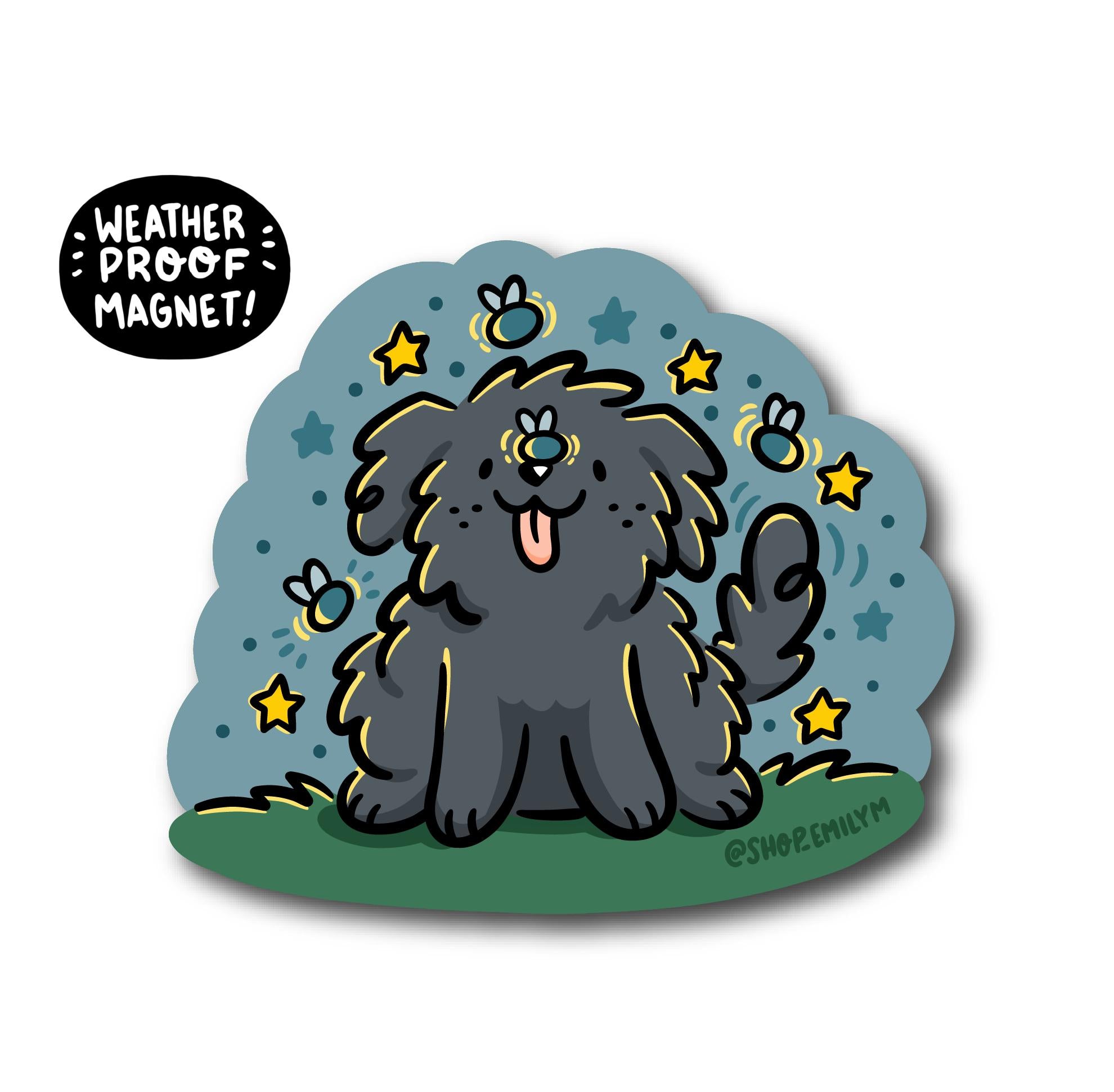 Lightning Bug Dog Magnet