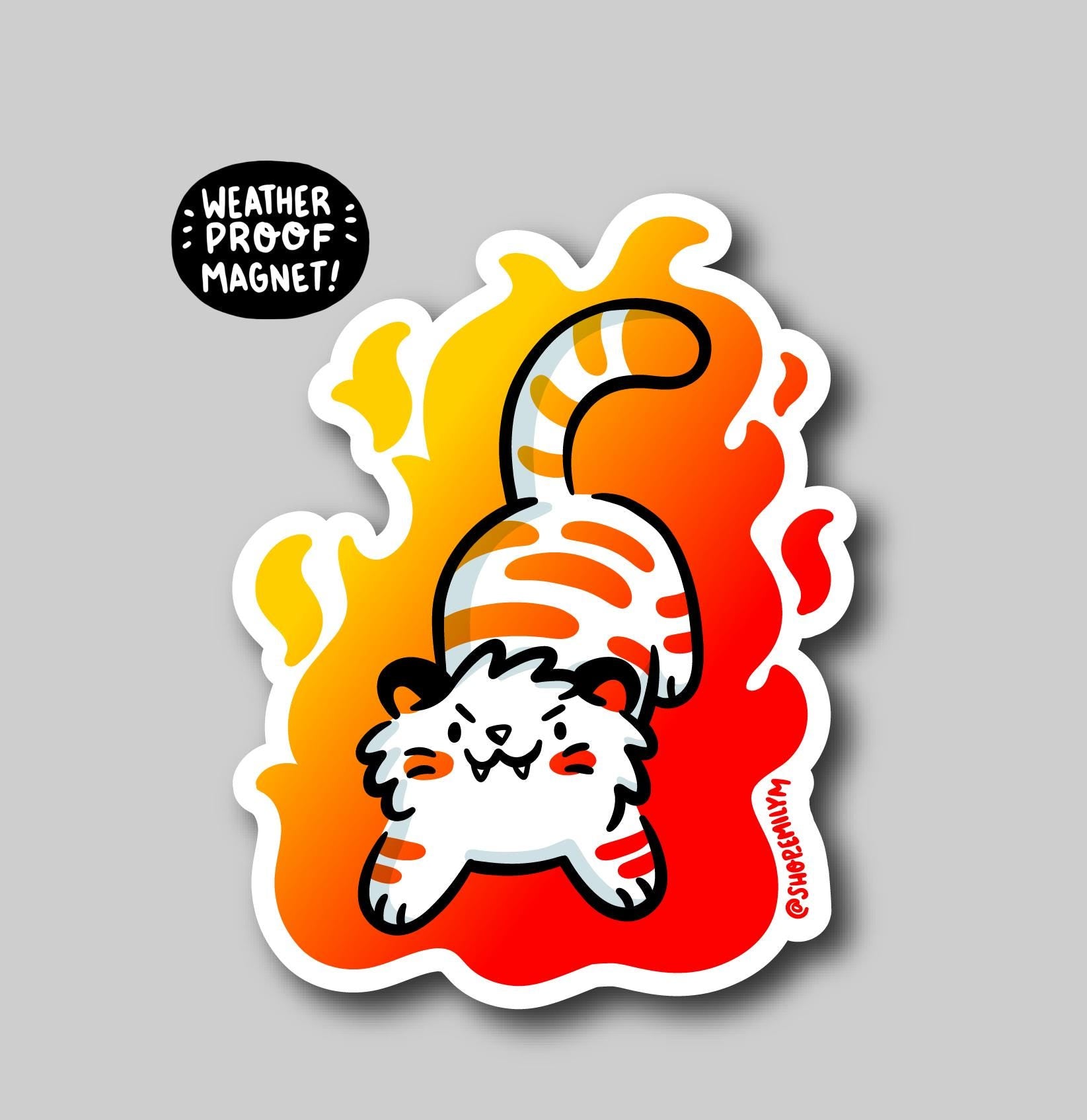 Fire Tiger Magnet