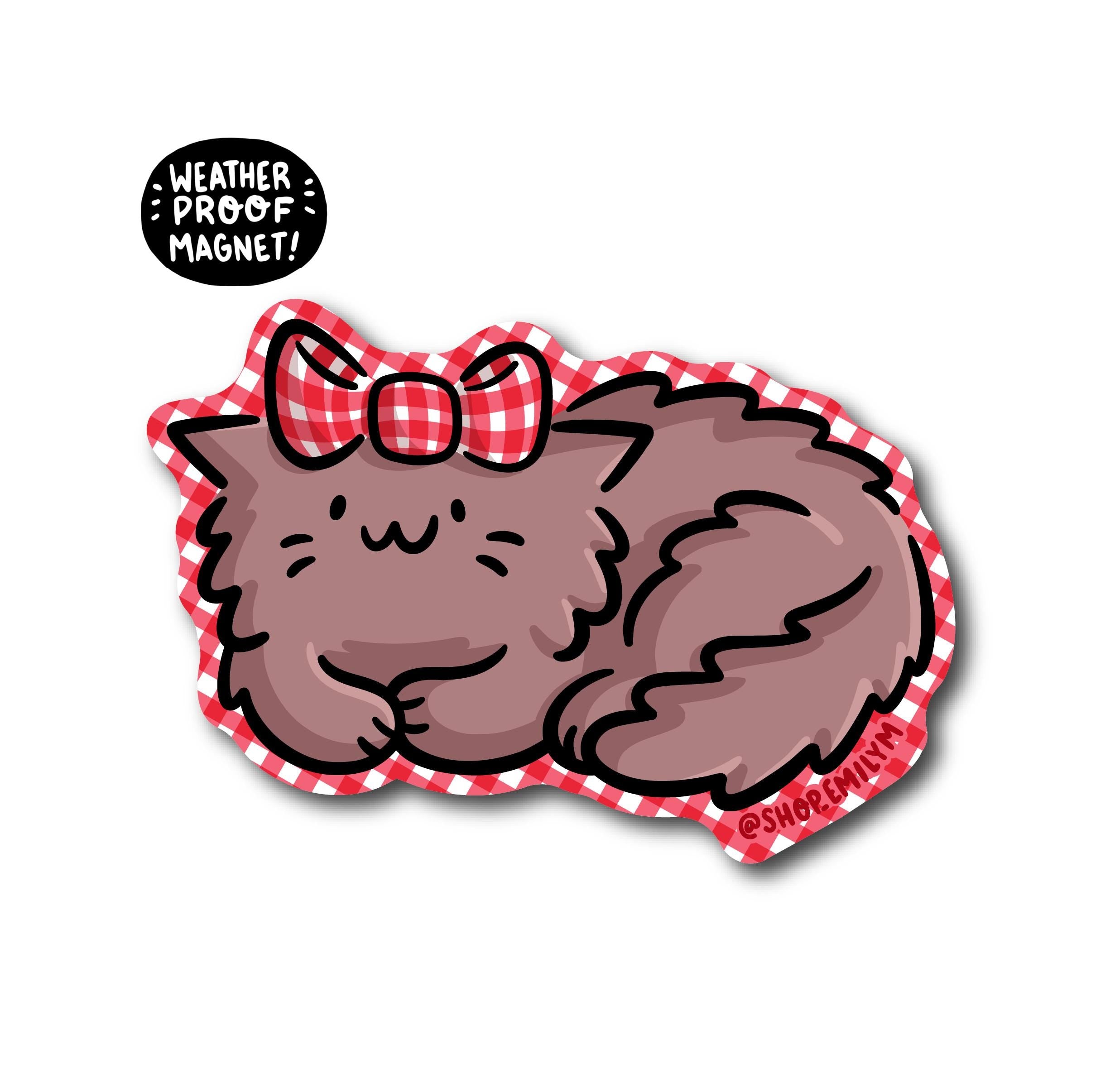 Gingham Cat Magnet