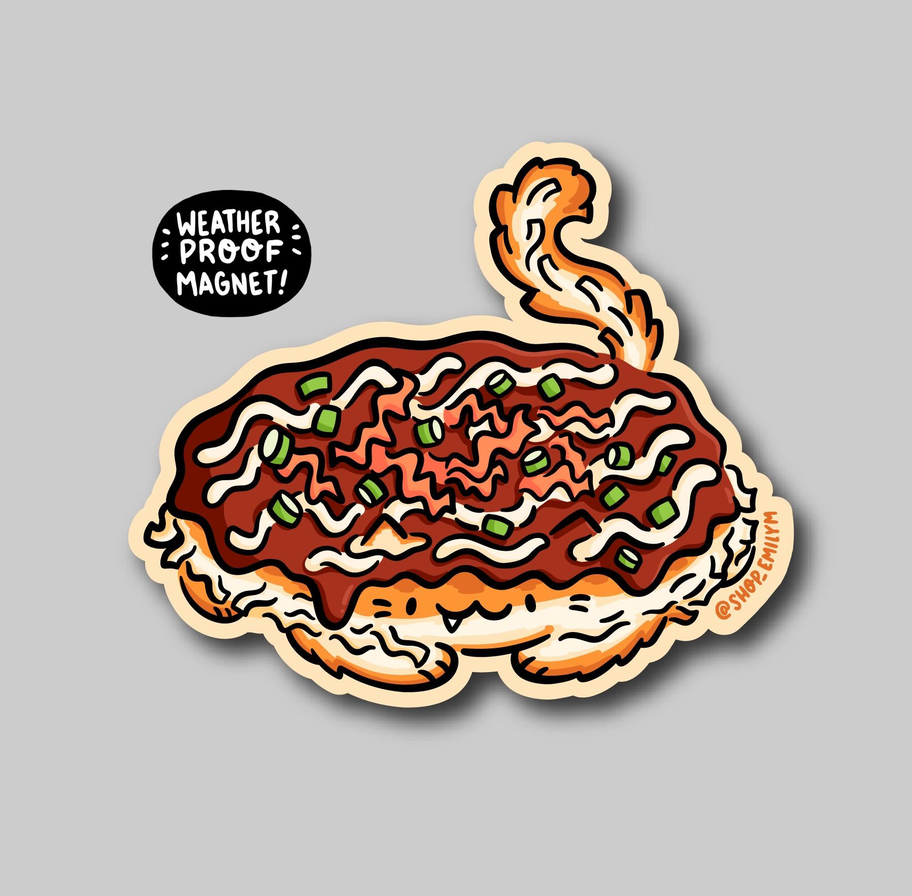 Okonomiyaki Cat Magnet