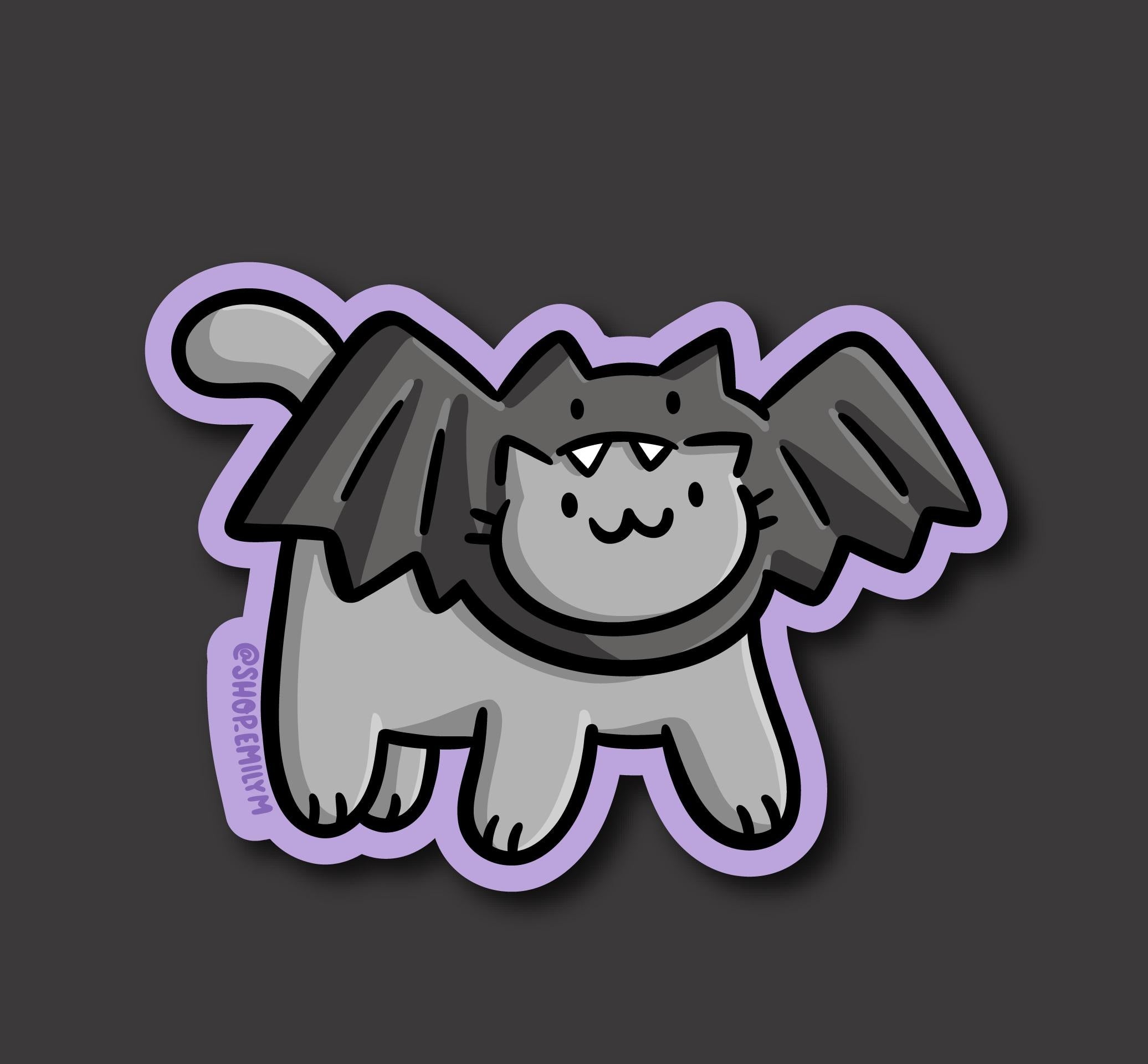 Bat Costume Cat Sticker