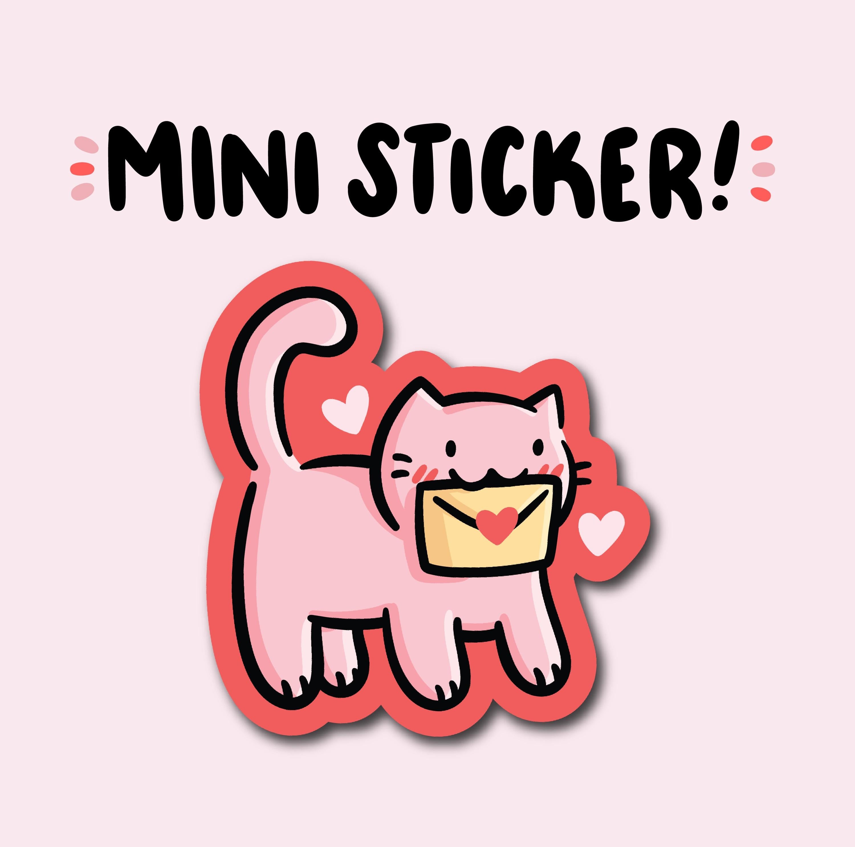Valentine's Cat Mini Sticker