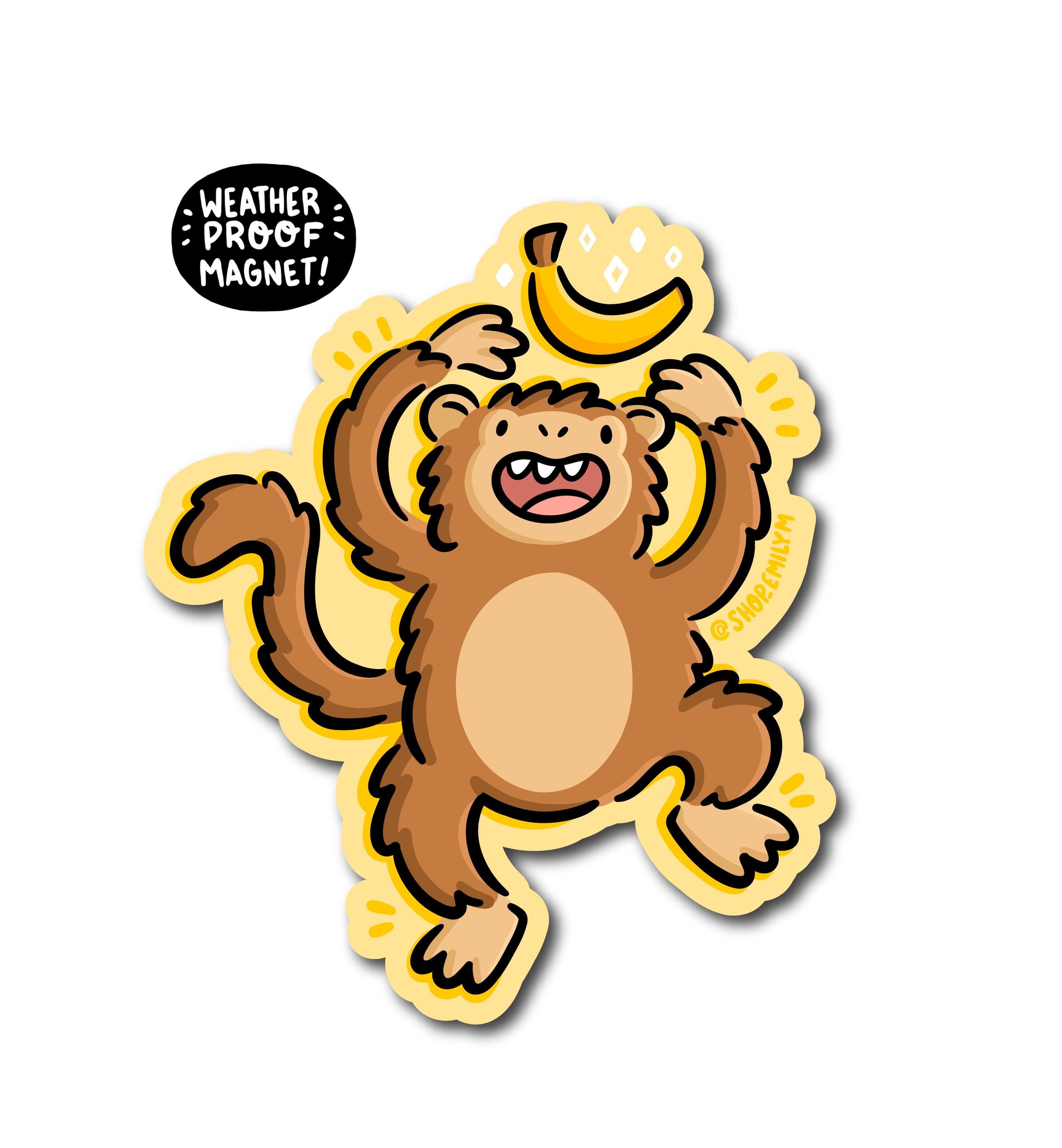 Banana Monkey Magnet