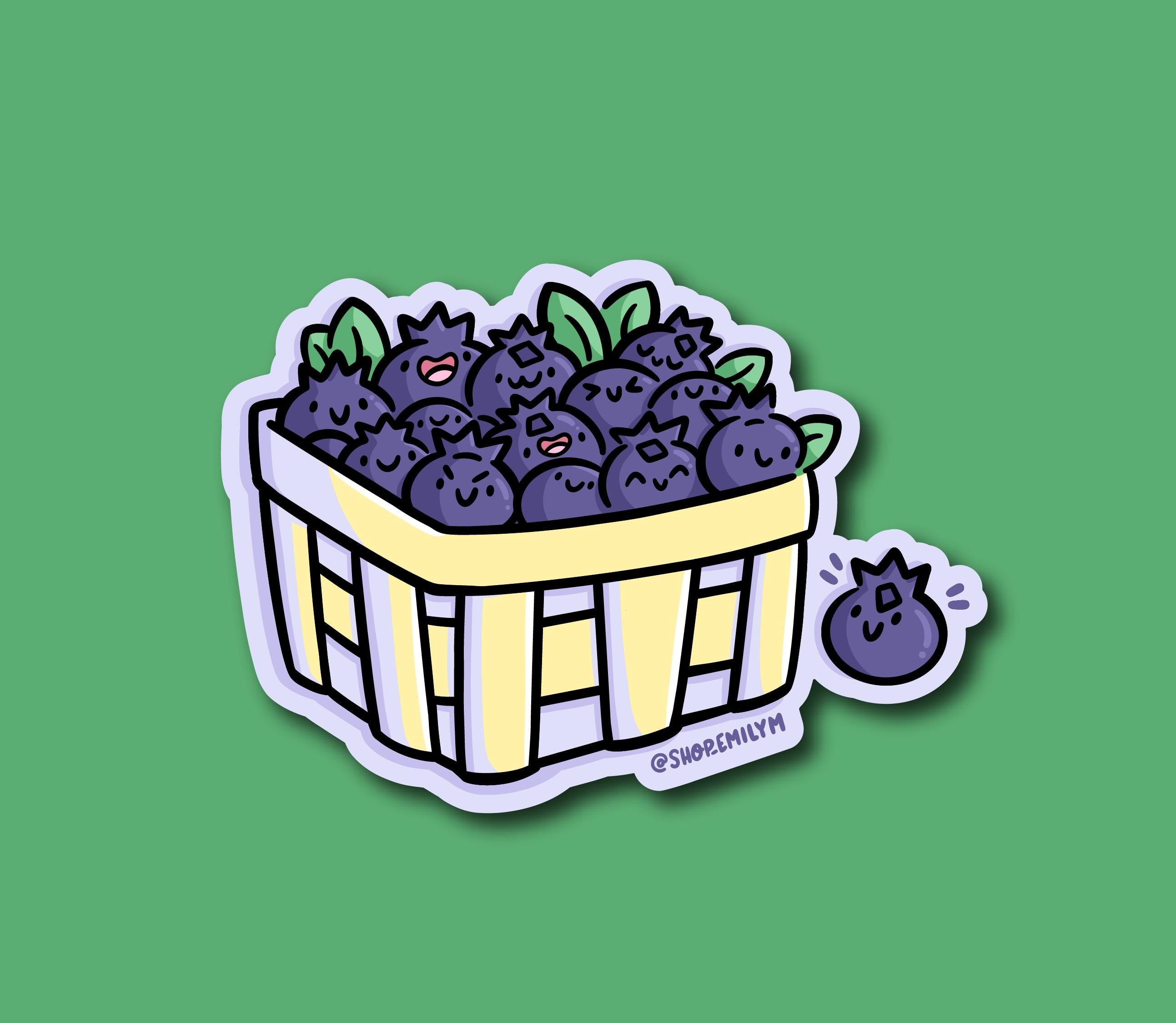 Blueberry Basket Sticker