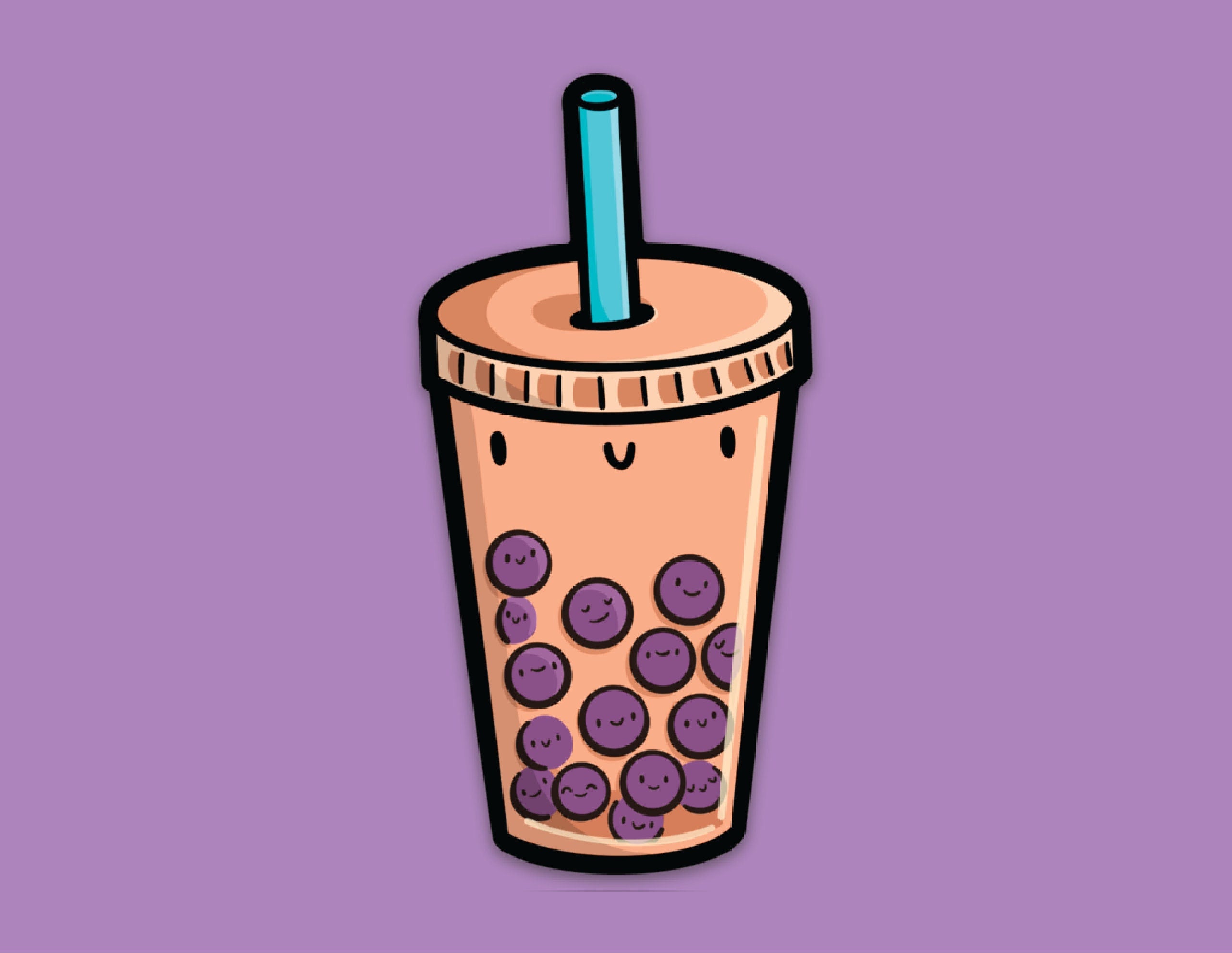 Bubble Tea Sticker (Tan)