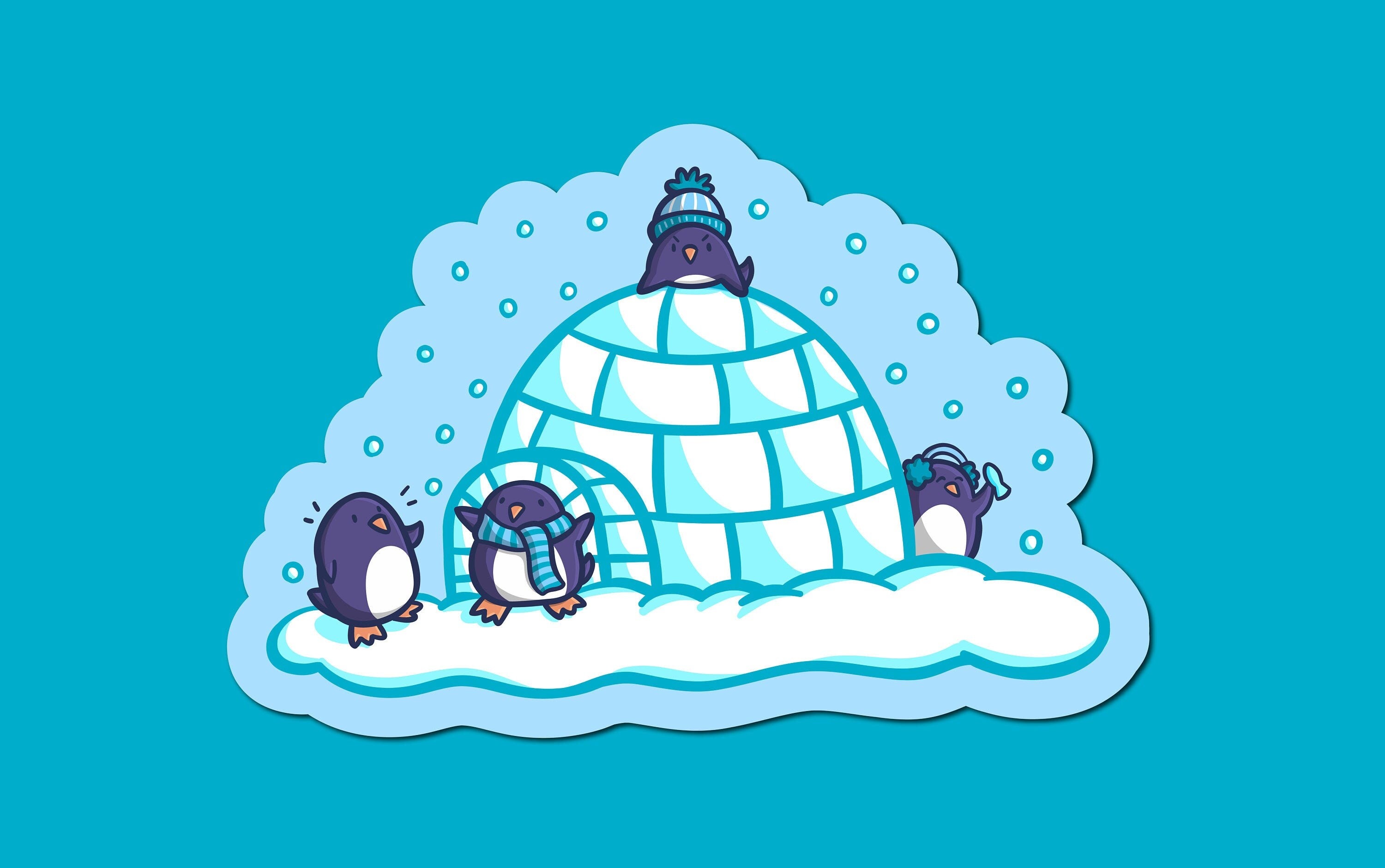 Igloo Penguins Sticker