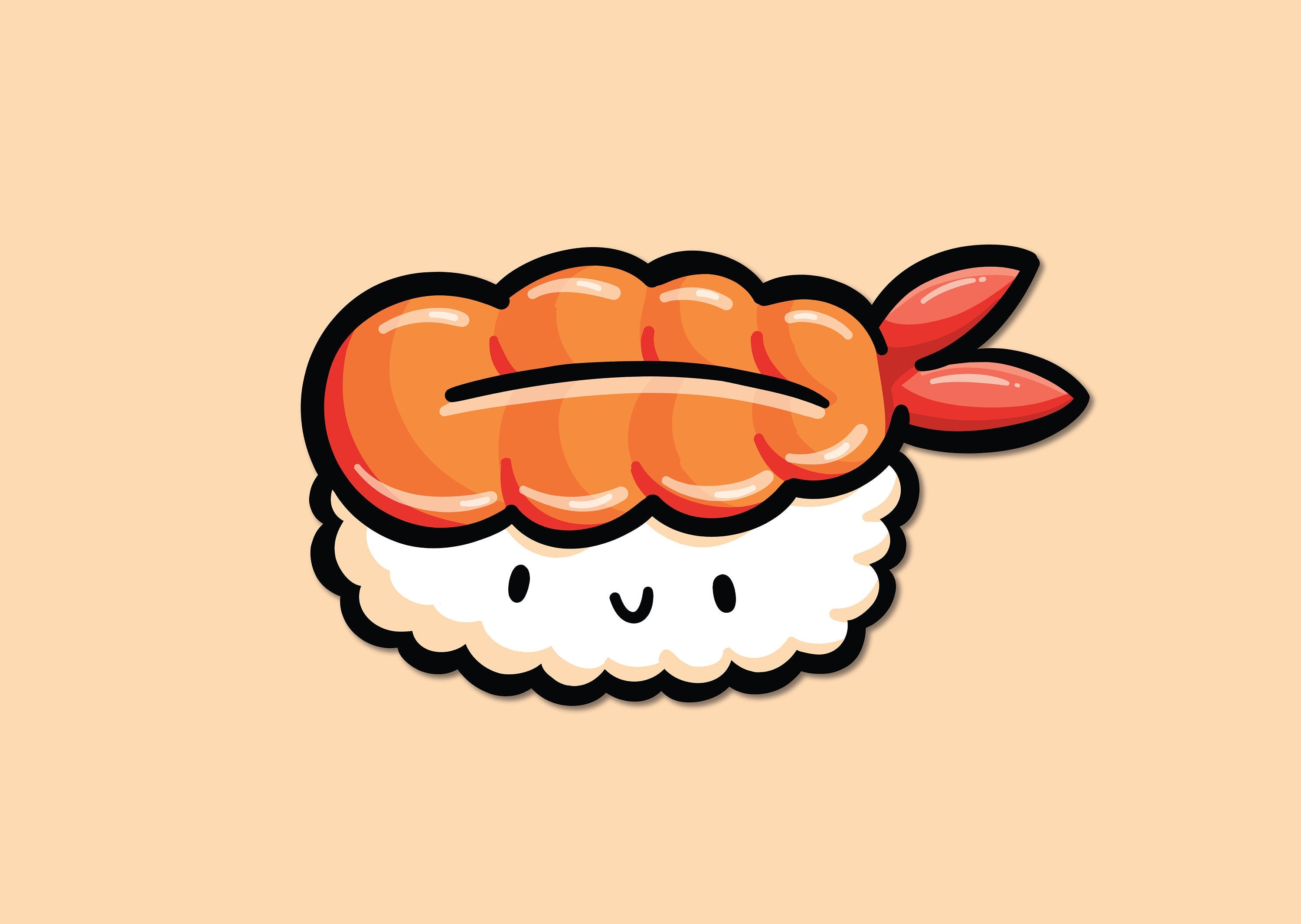 Shrimp Sushi Sticker