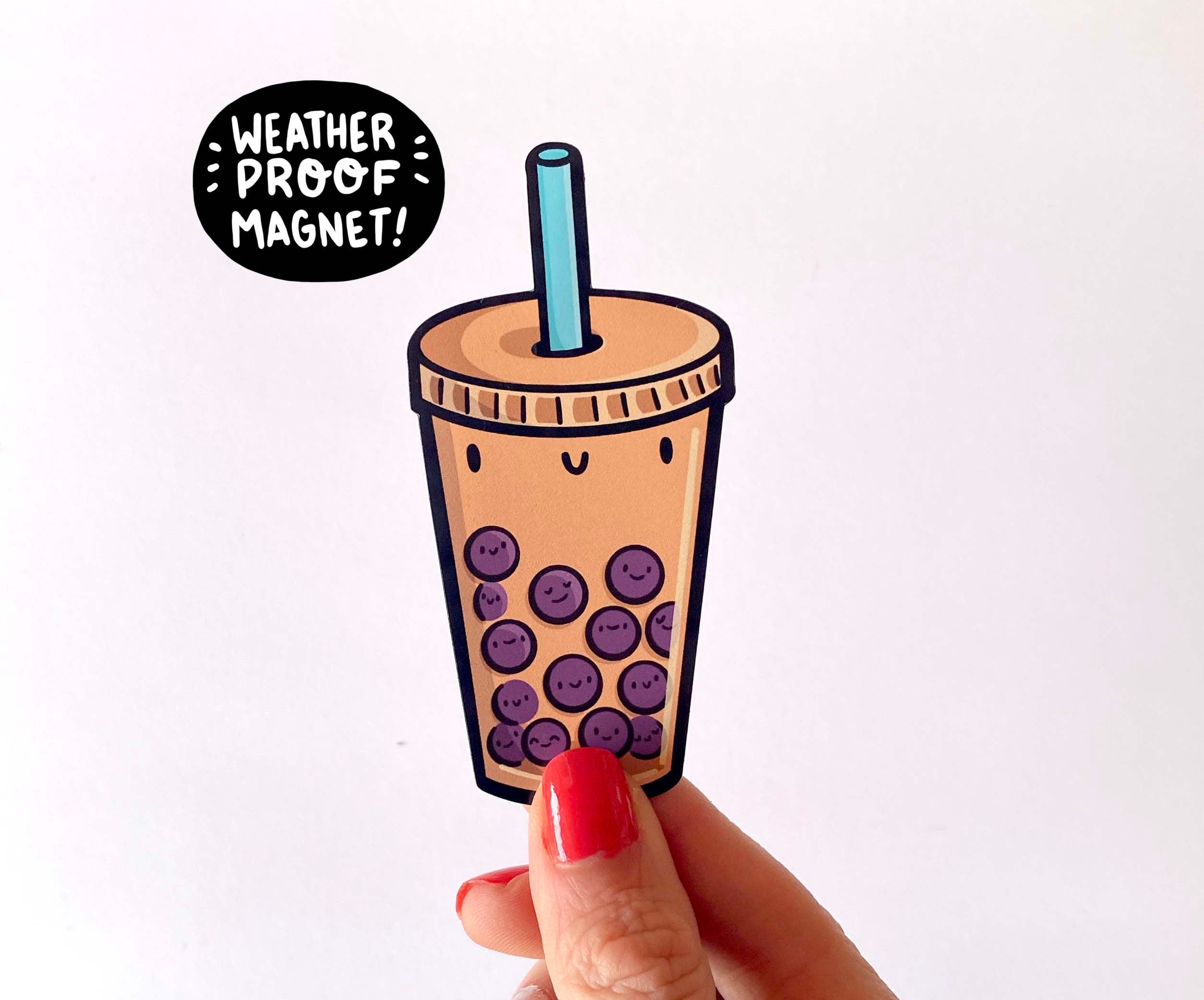 Tan Bubble Tea Magnet