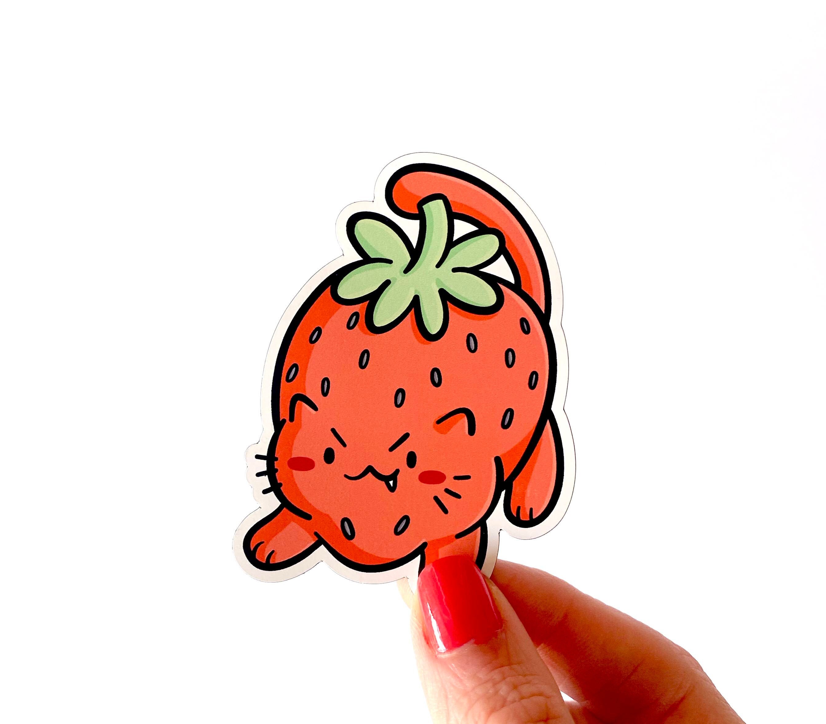 Strawberry Cat Magnet