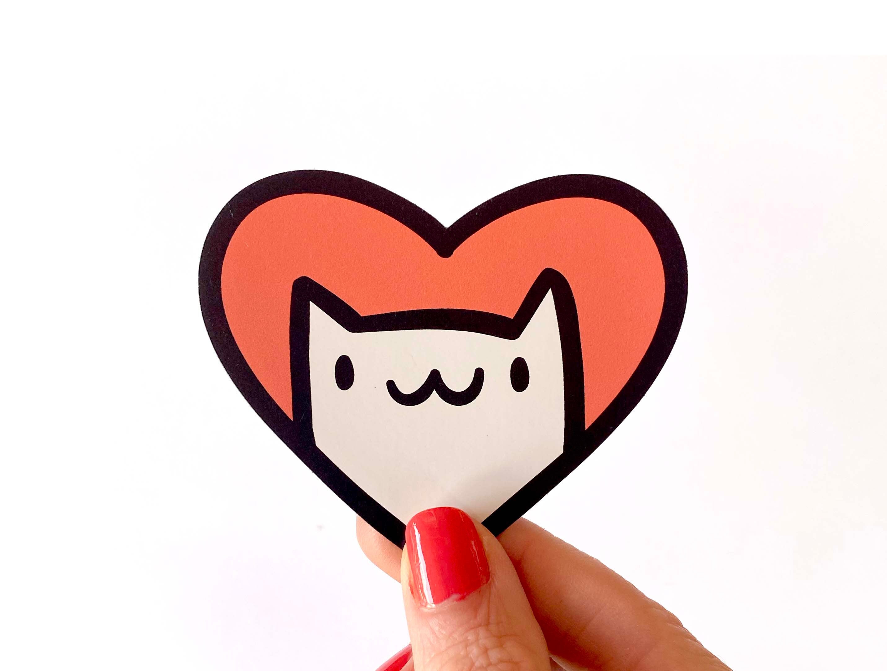 Cat Heart Magnet