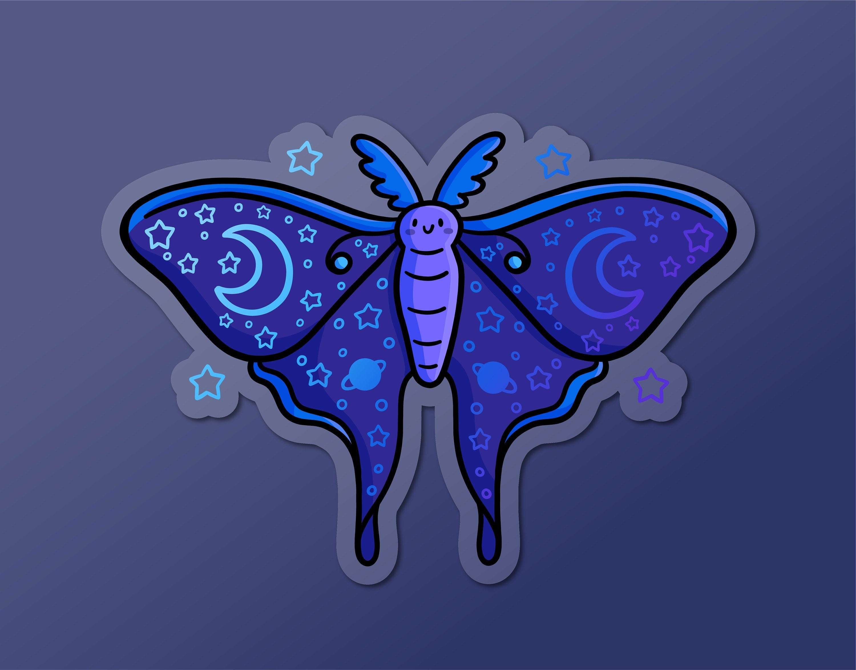 Lunar Moth Sticker