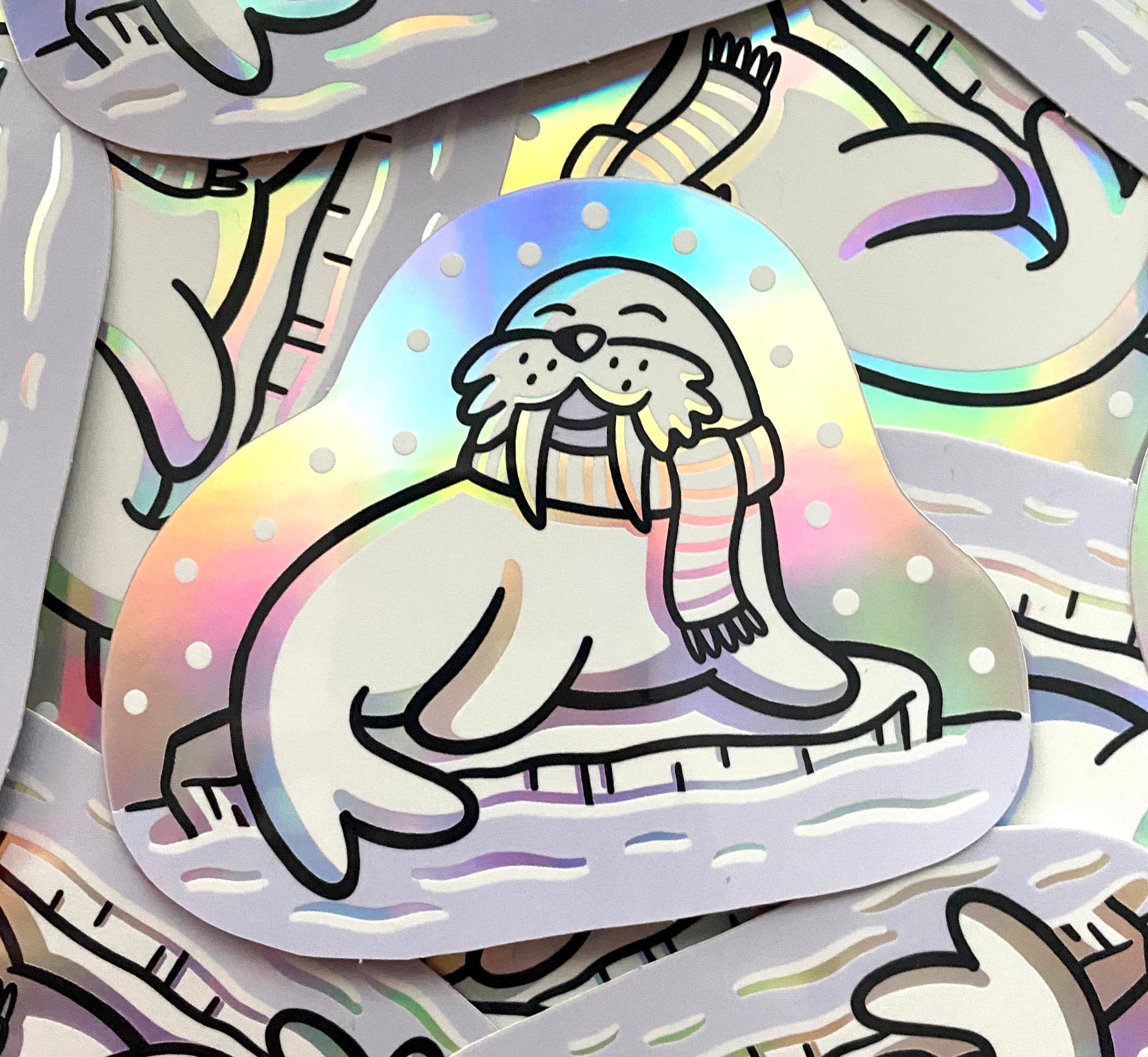 Walrus Holographic Sticker (Discontinued!)