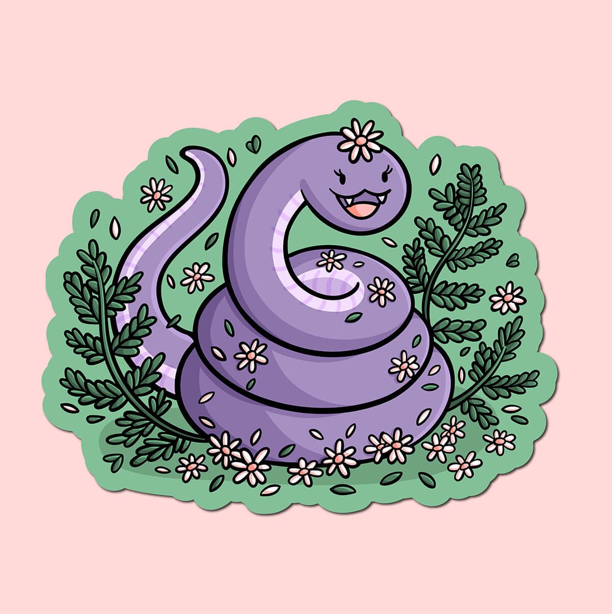 Daisy Snake Sticker
