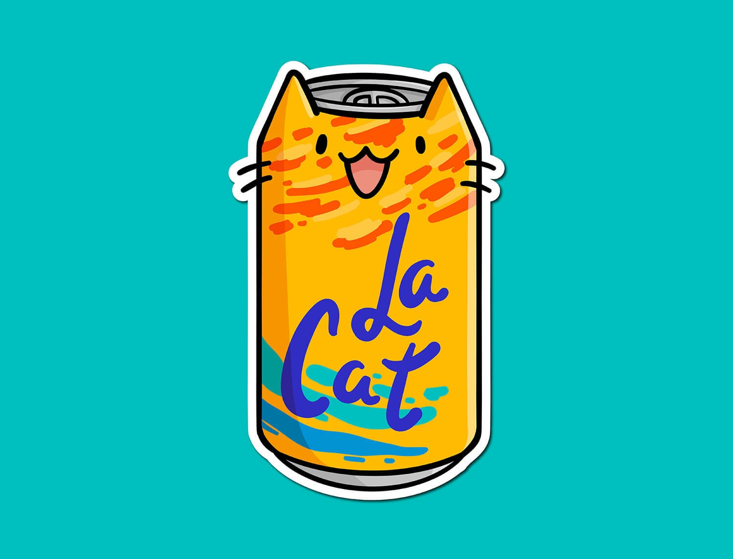 La Cat Magnet (Orange)