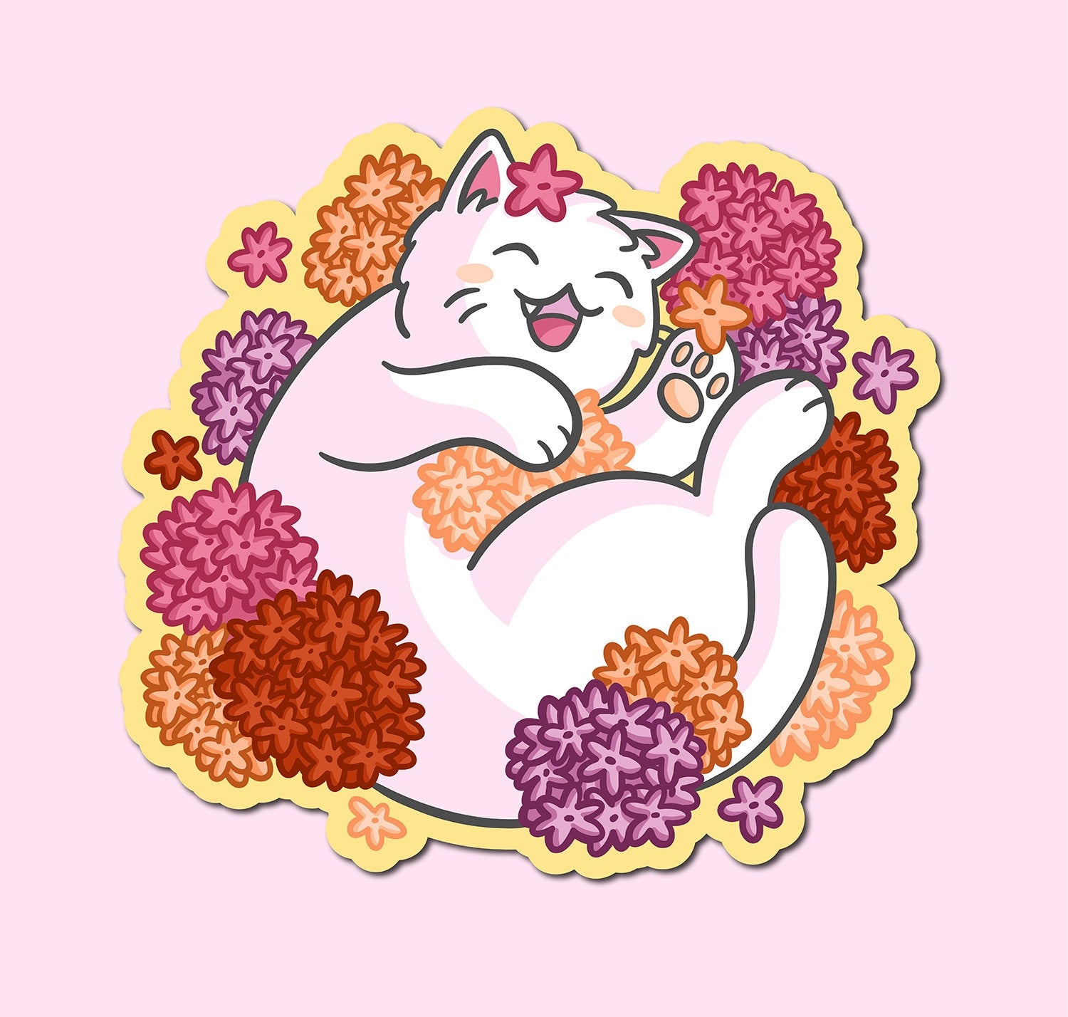 Flower Cat Sticker