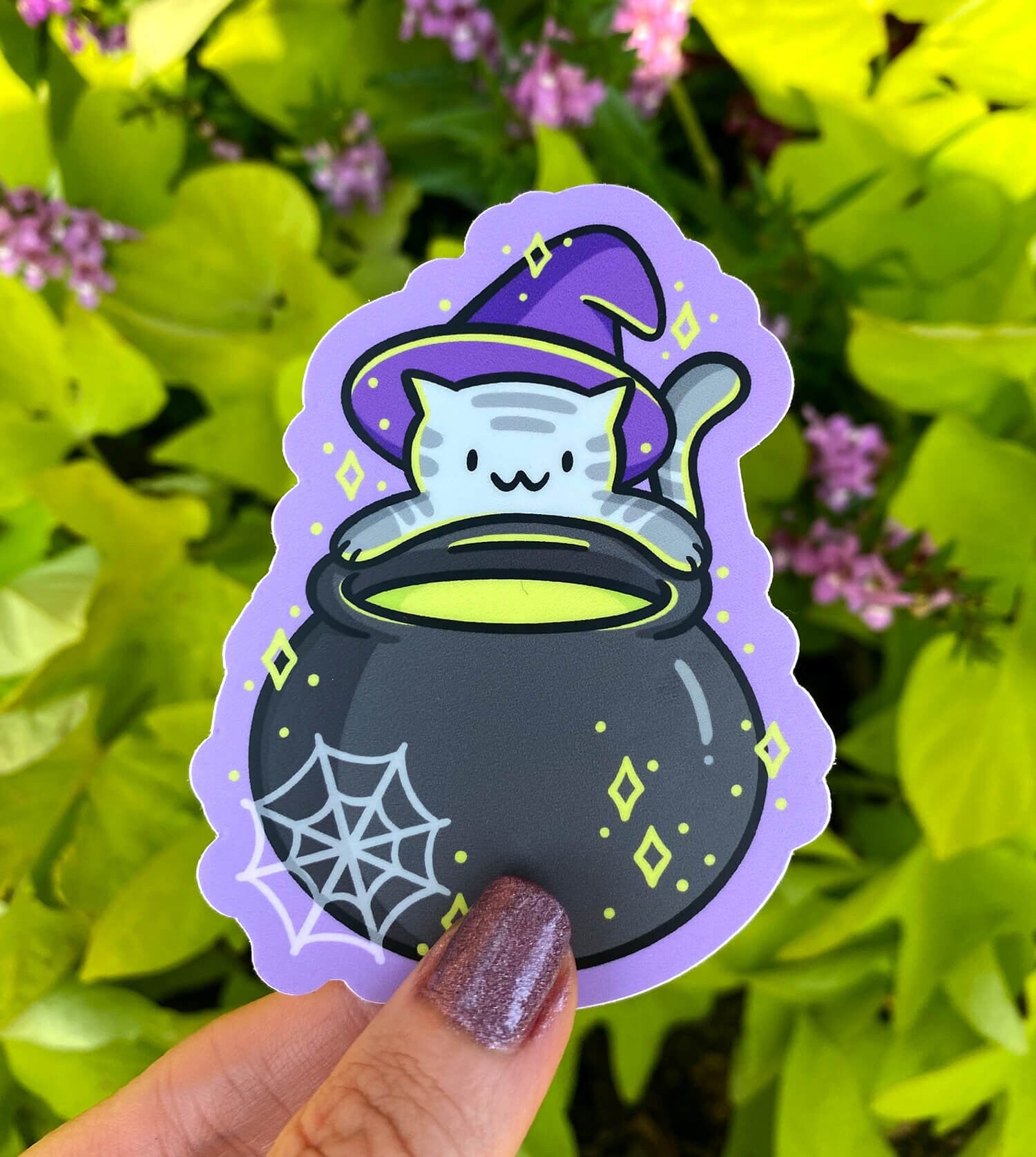 Cauldron Cat Sticker