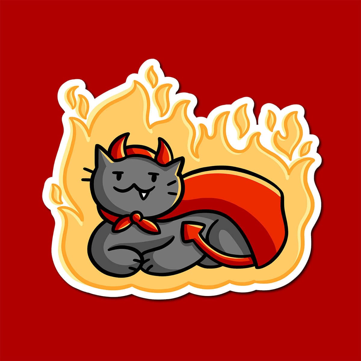 Devil Cat Sticker