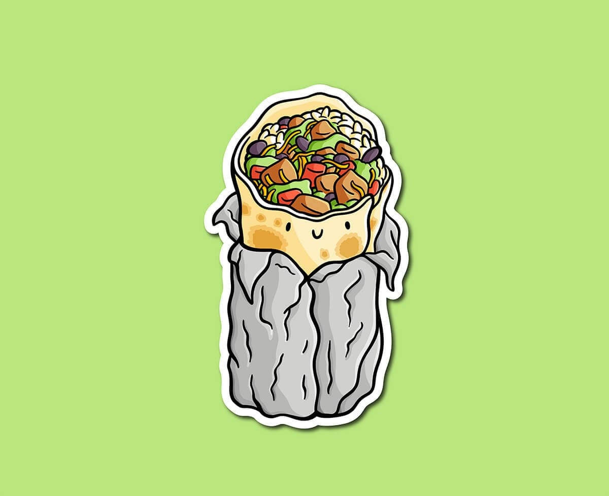 Burrito Sticker