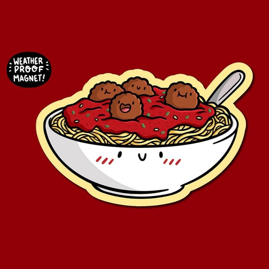 Spaghetti & Meatballs Magnet
