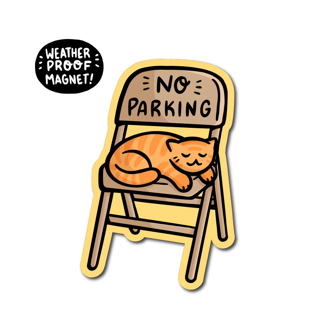 Parking Chair Cat Magneti