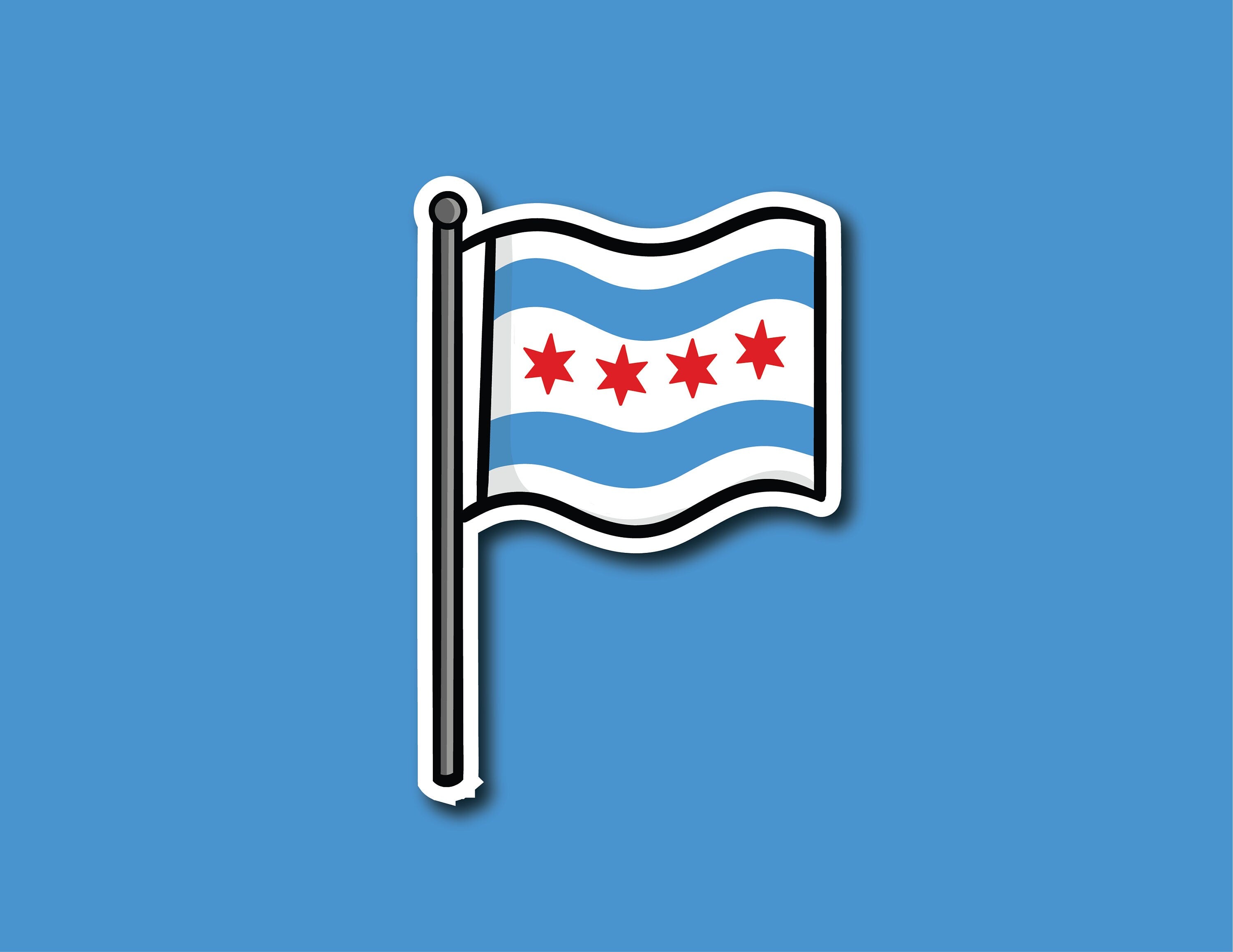 Chicago Flag Sticker