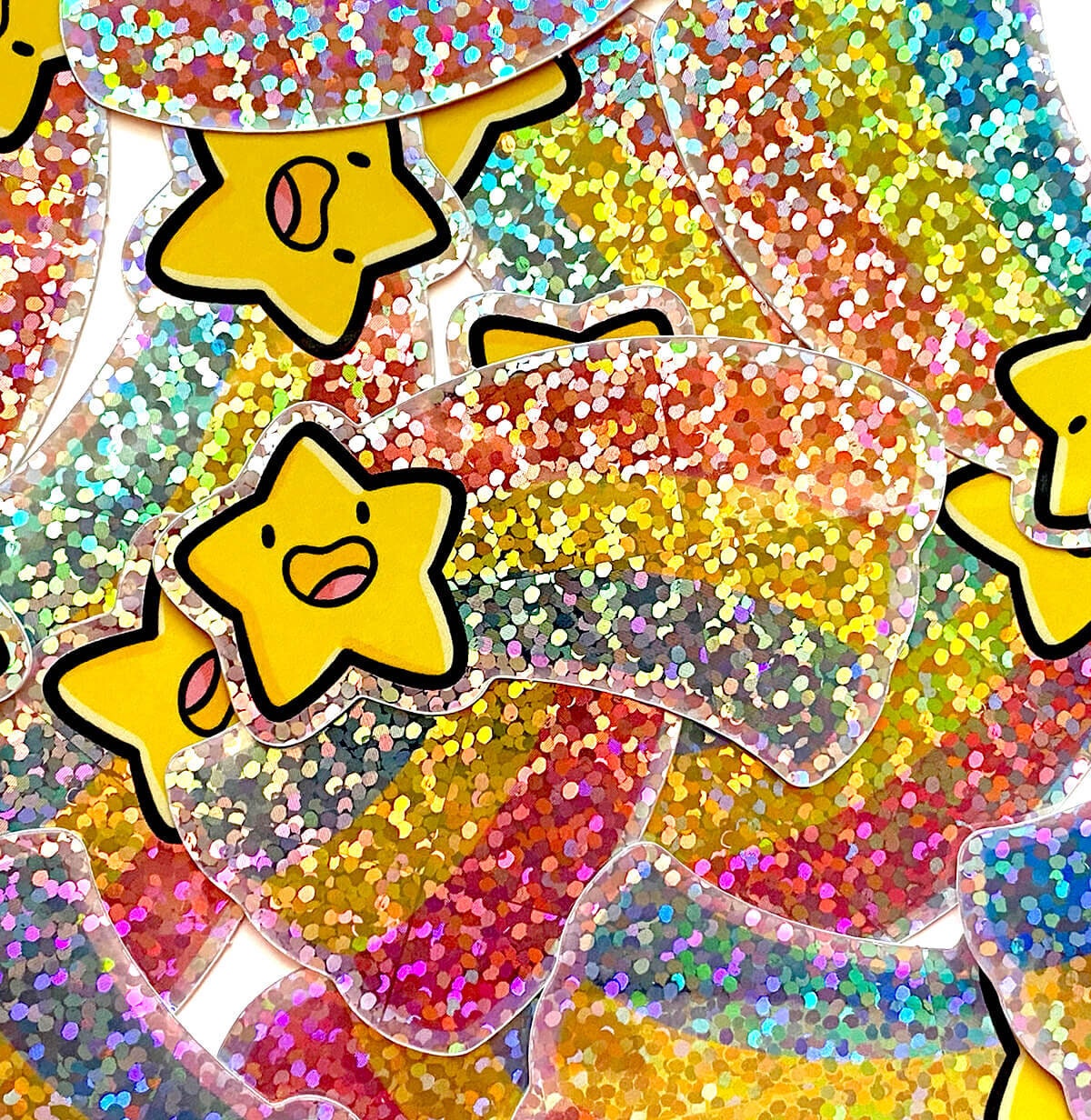 Shooting Star Glitter Mini Sticker