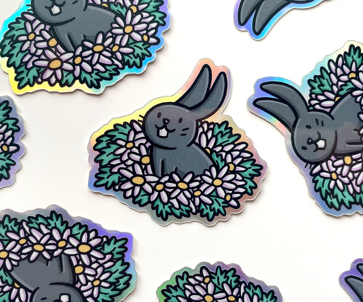 Bunny Holographic Mini Sticker