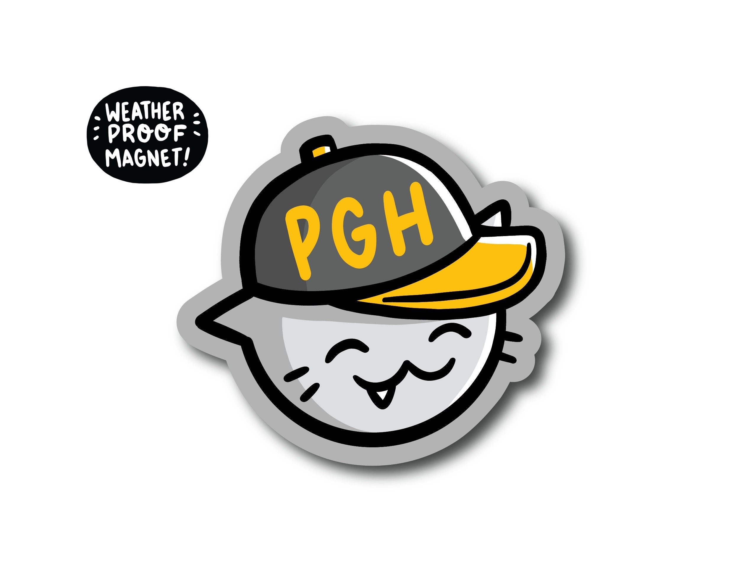 Pittsburgh Baseball Cat Magnet