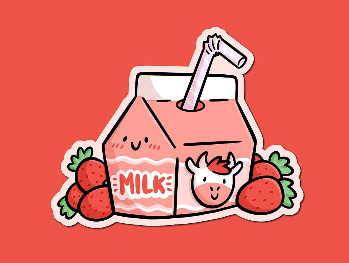 Strawberry Milk Sticker