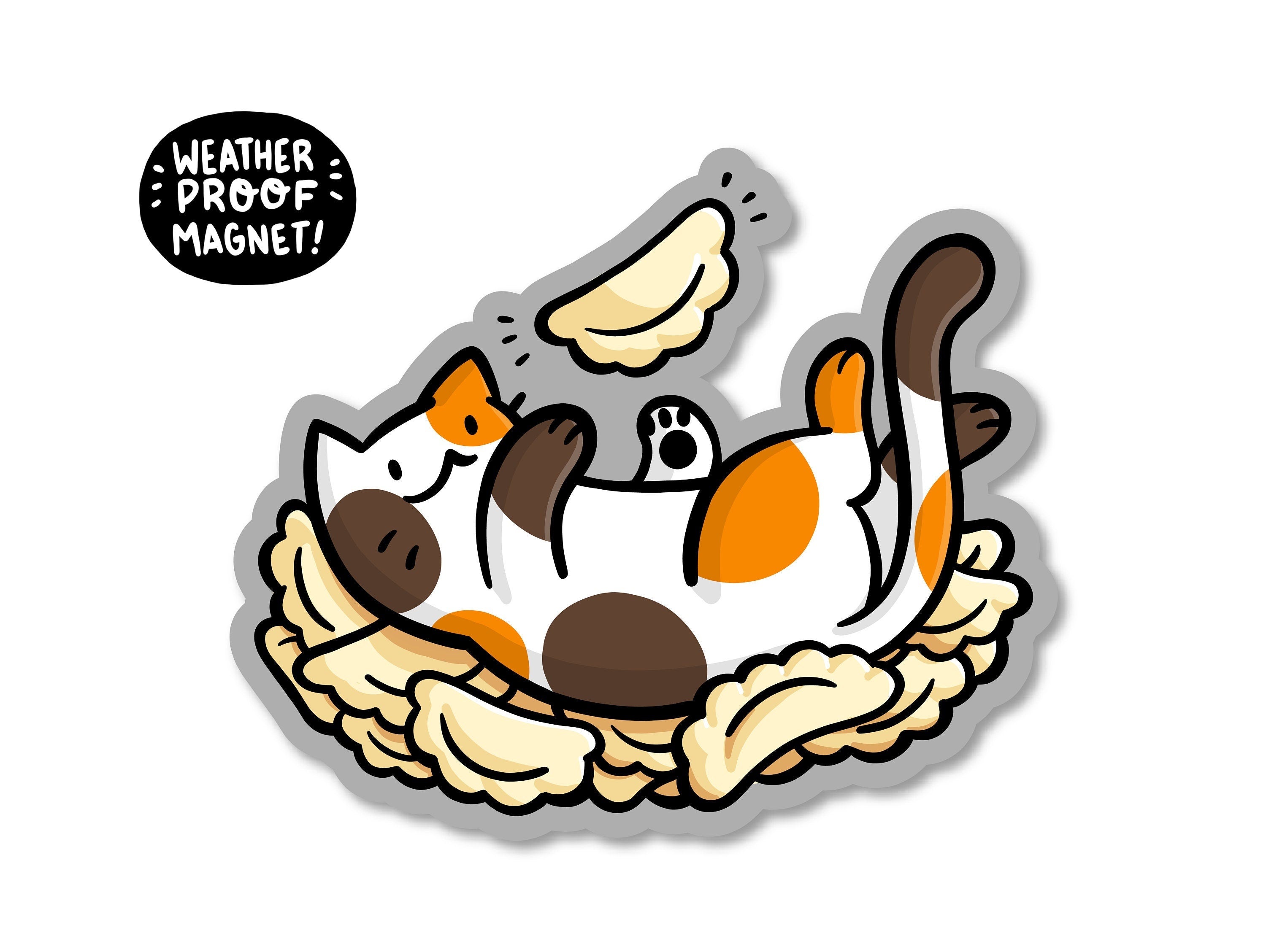 Playing with Pierogis Cat Magnet