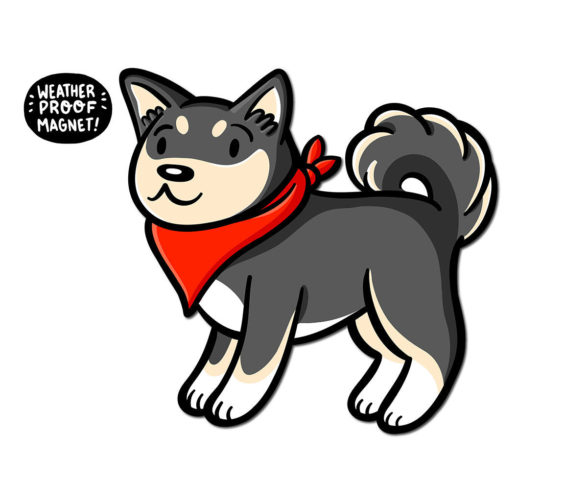 Shiba Inu Magnet (Black)