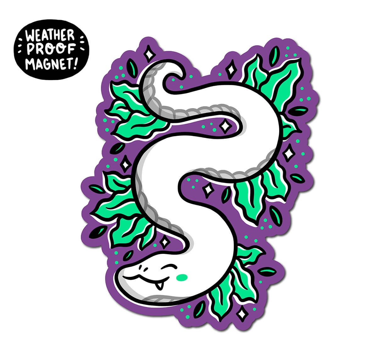 White Snake Magnet