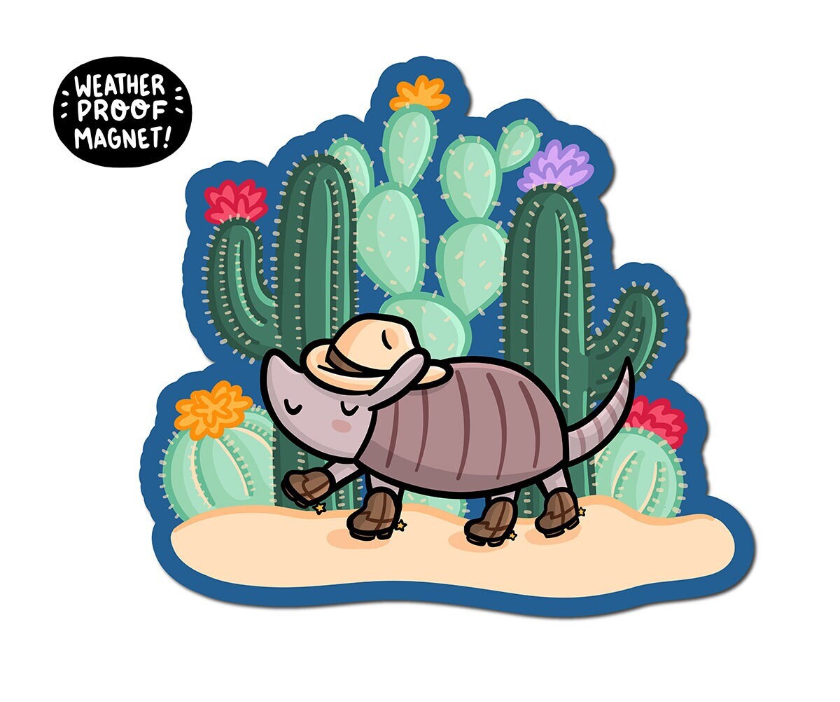 Cowboy Armadillo Magnet