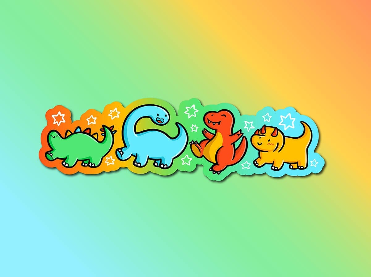 Dinosaur Parade Sticker