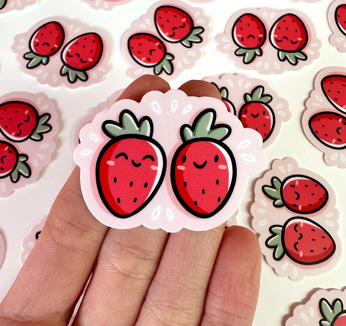 Strawberries Mini Sticker