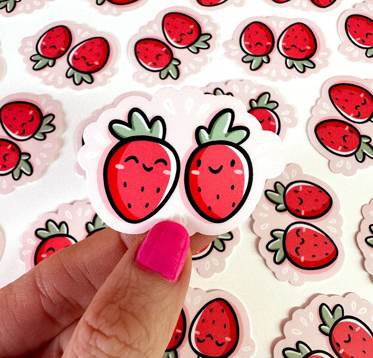 Strawberries Mini Sticker