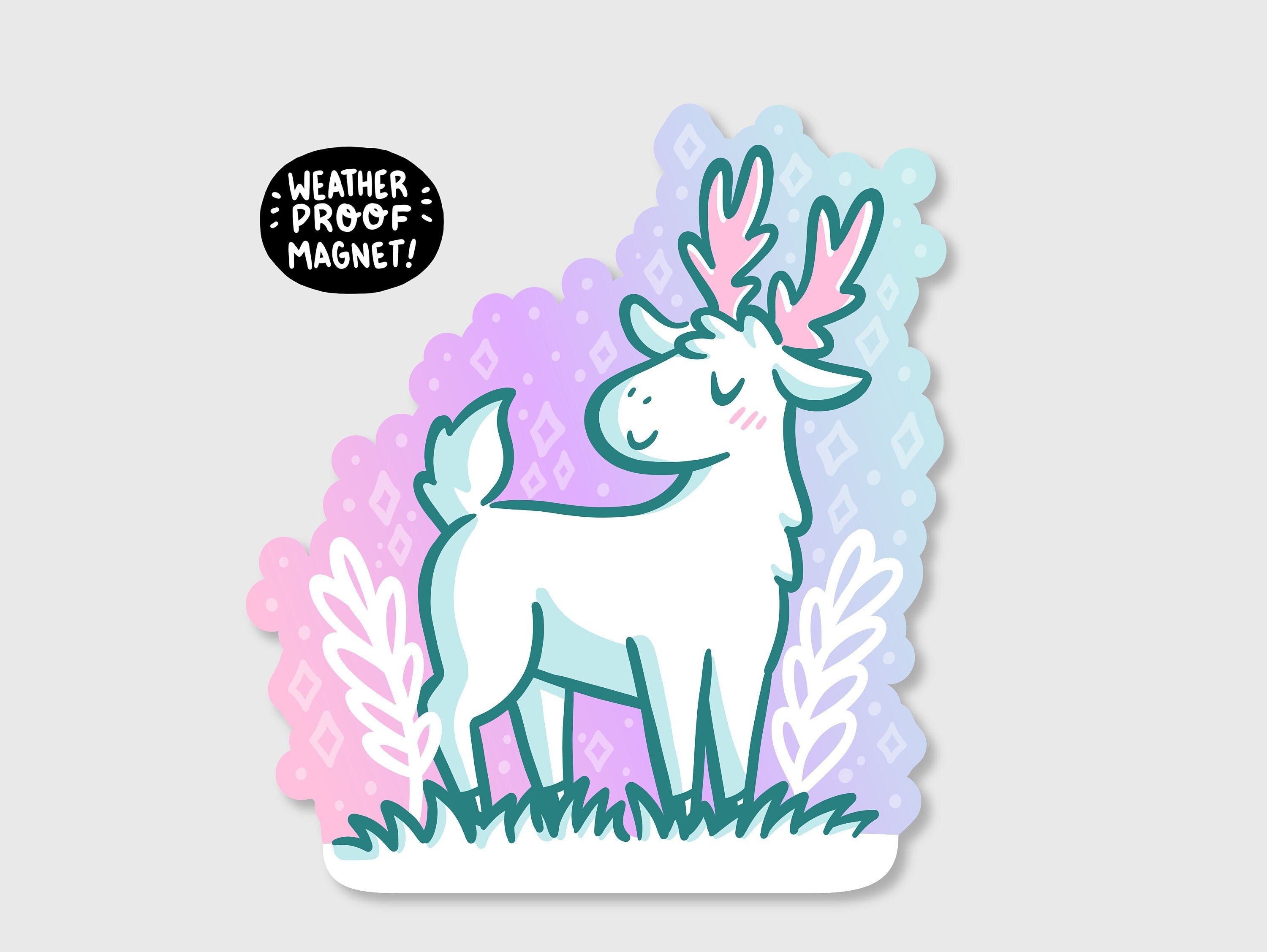 White Deer Magnet