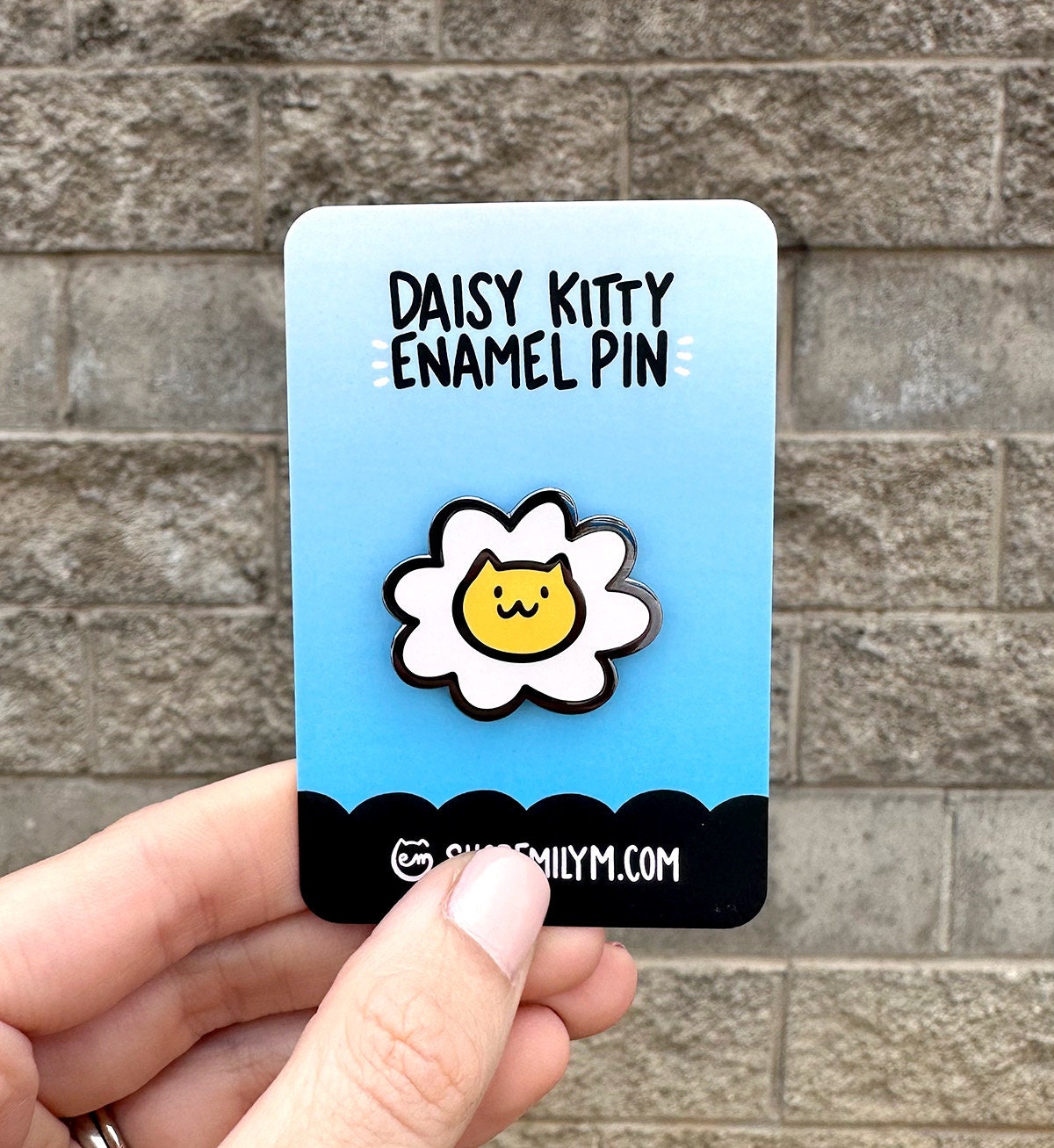 Daisy Cat Enamel Pin
