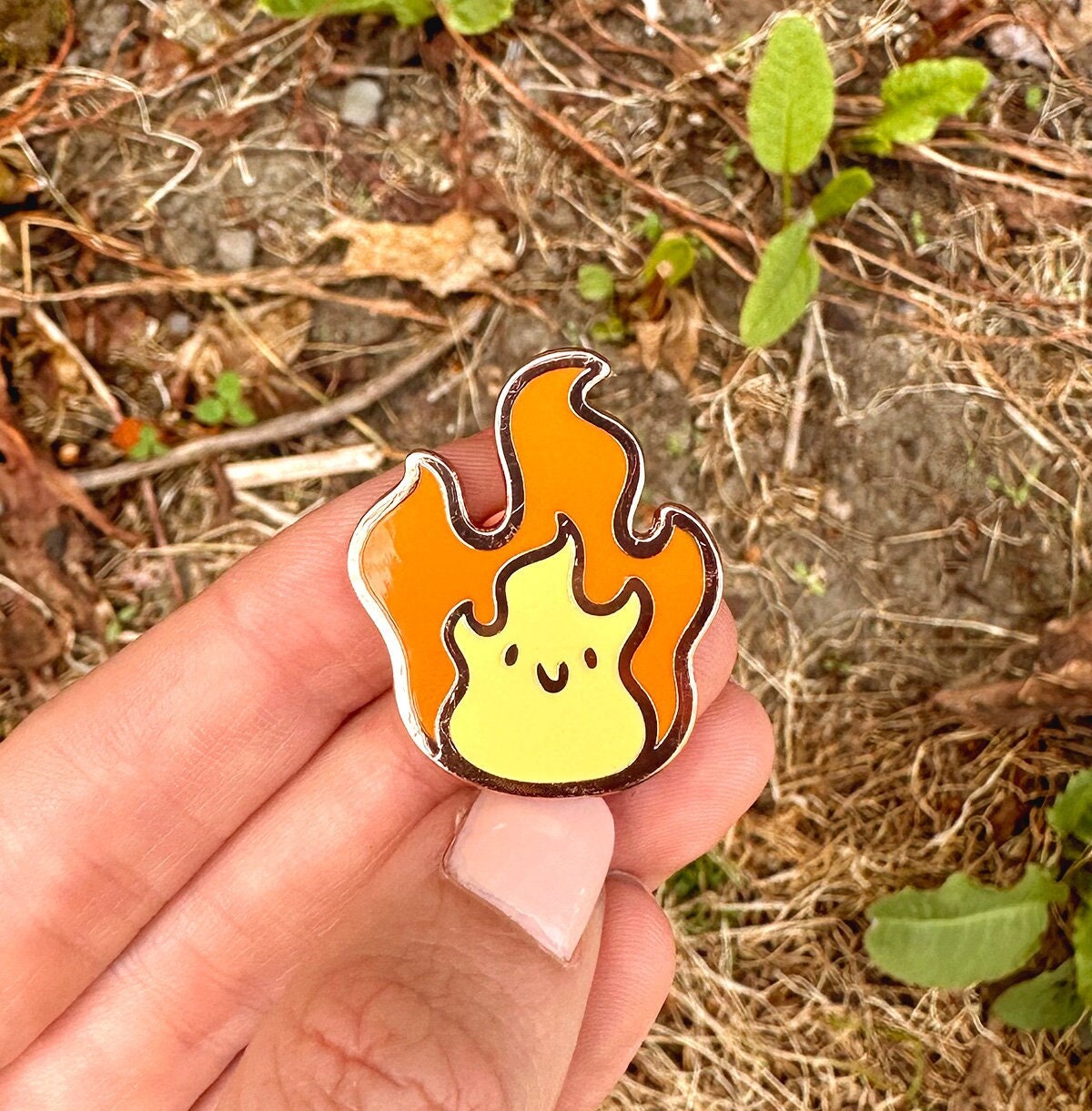 Flame Enamel Pin