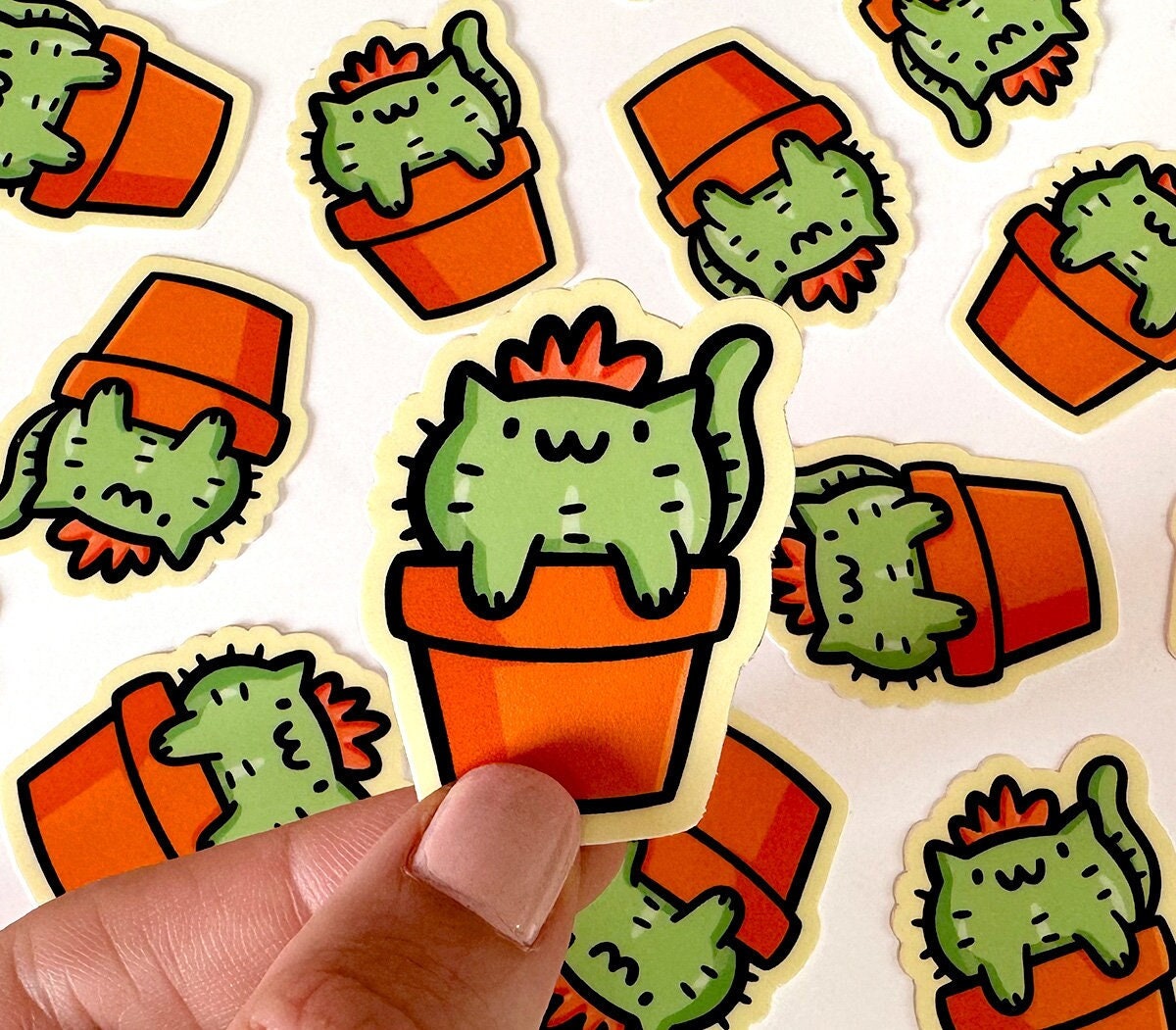 Cactus Cat Mini Sticker