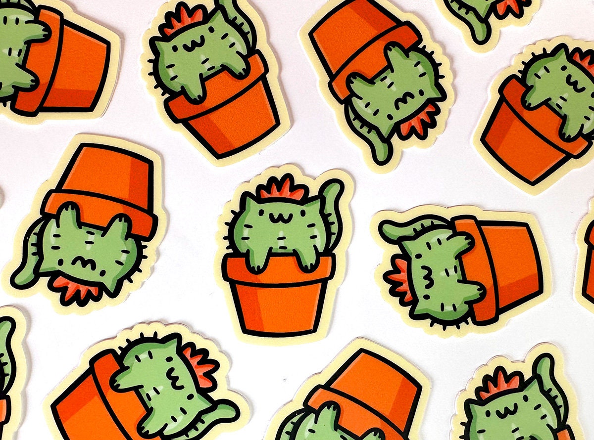 Cactus Cat Mini Sticker