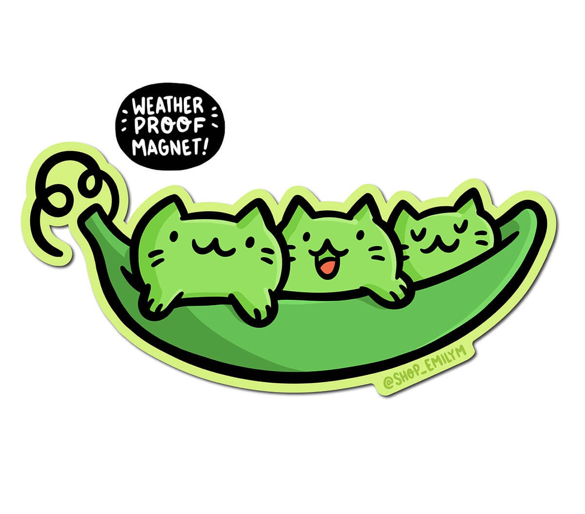 Peas Cat Magnet