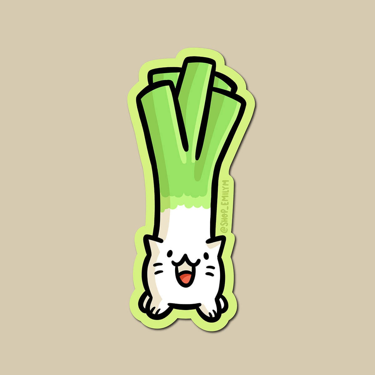 Leek Cat Magnet