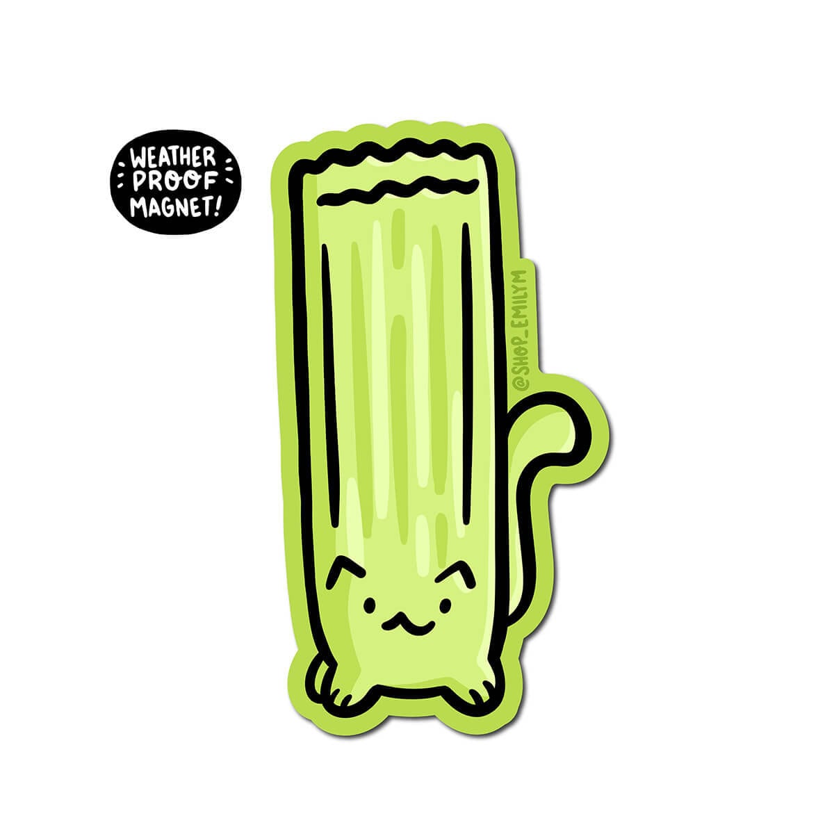 Celery Cat Magnet