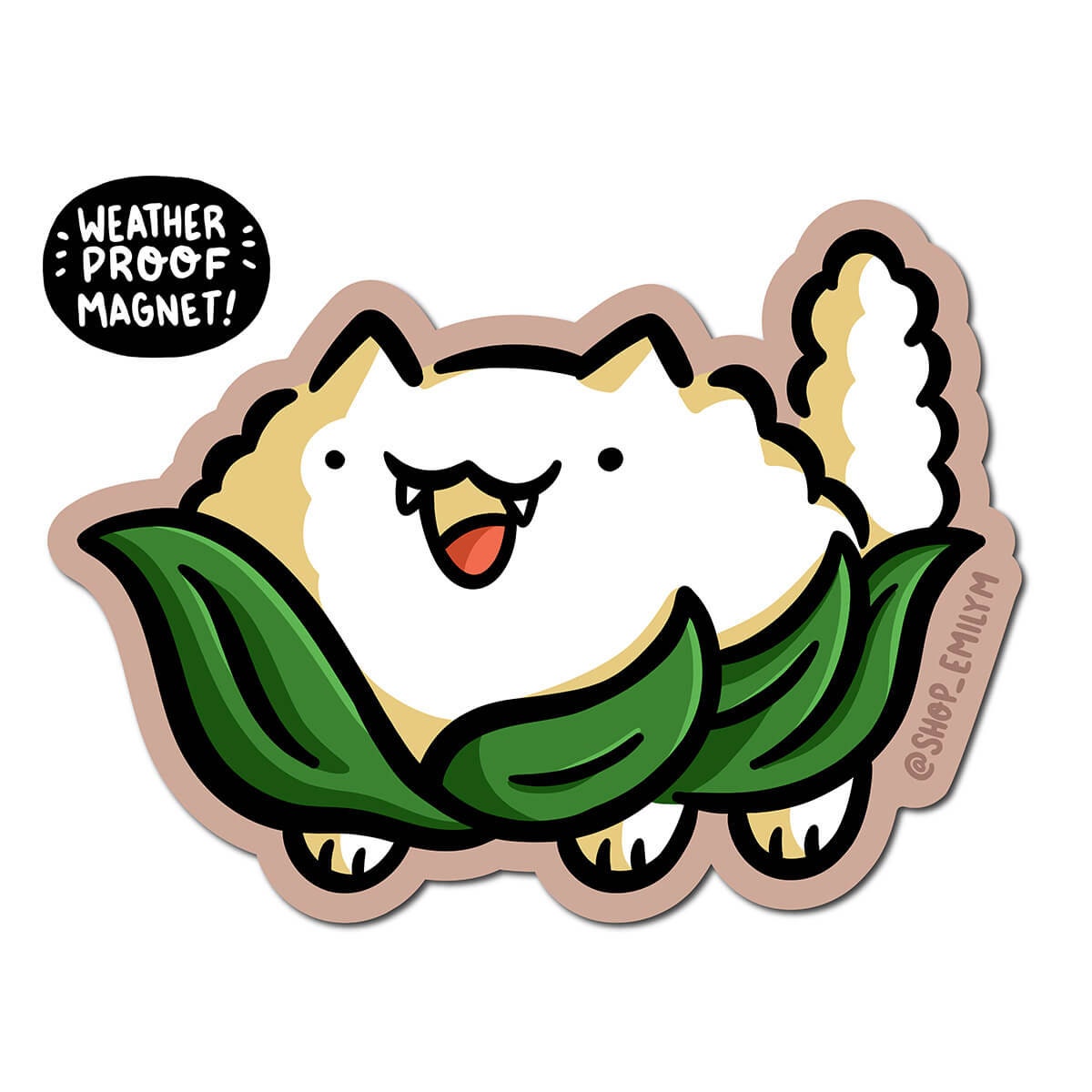 Cauliflower Cat Magnet