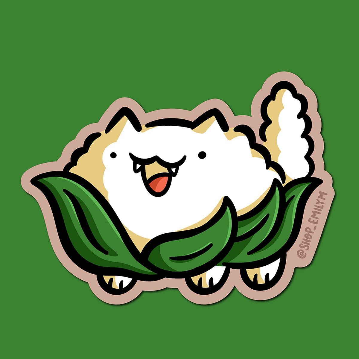 Cauliflower Cat Magnet