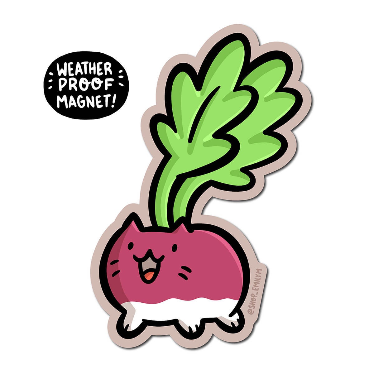 Radish Cat Magnet