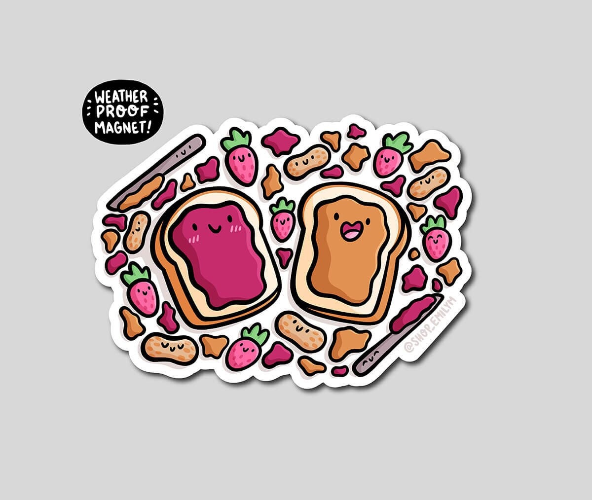 Peanut Butter & Jelly Magnet