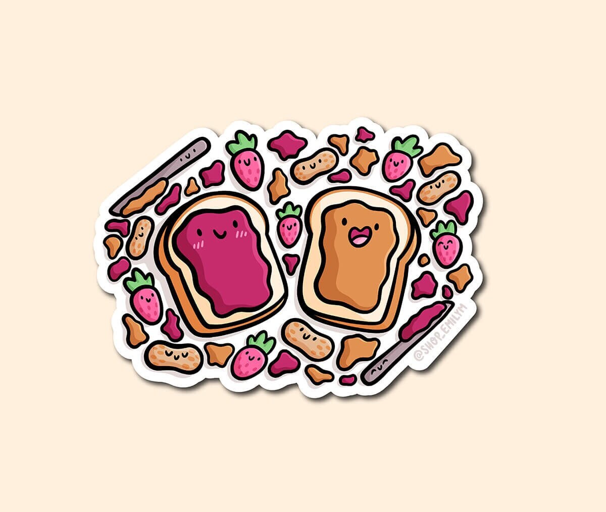 Peanut Butter & Jelly Sticker